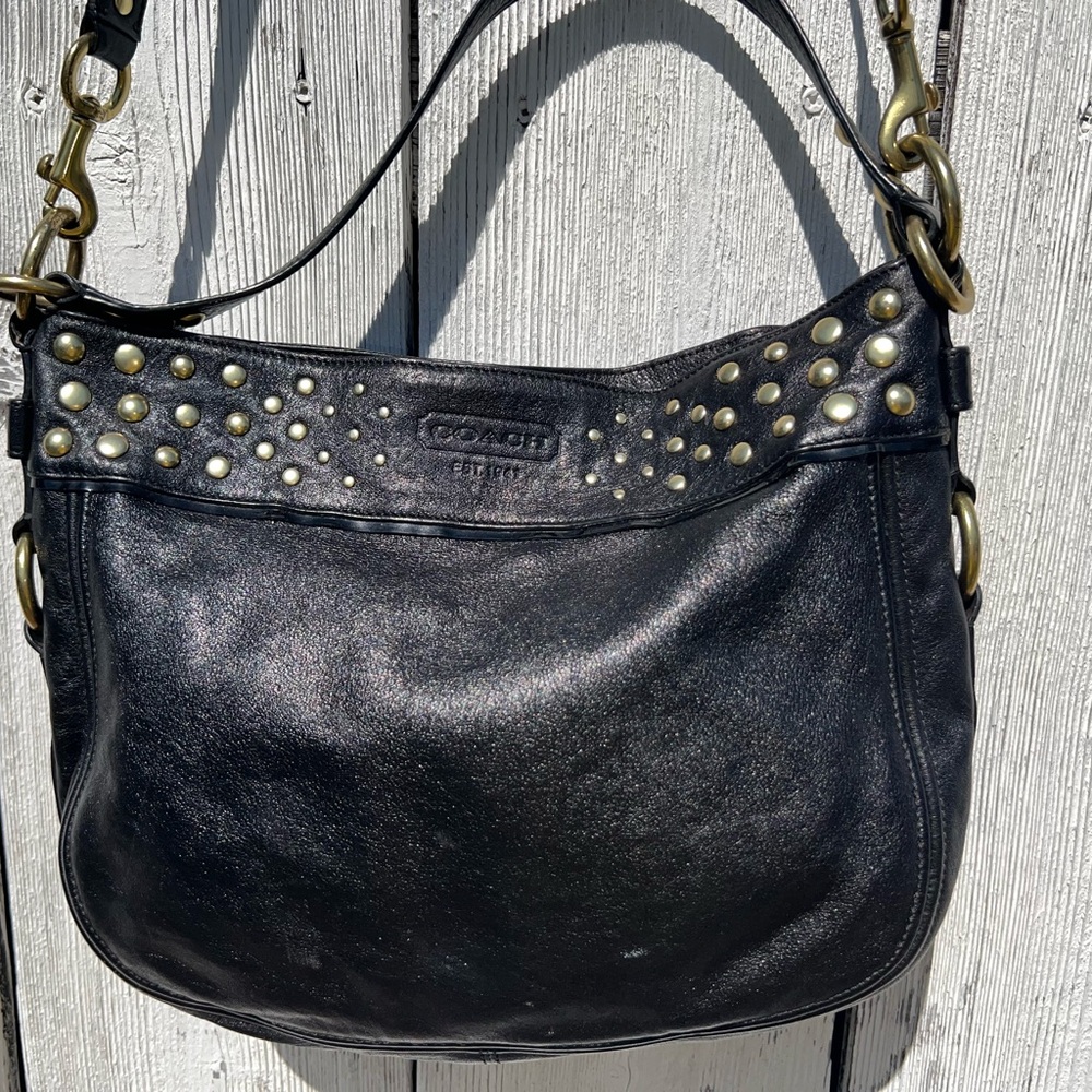 Coach Zoe Studded Handbag - F1071-F15237 - Picture 7 of 16